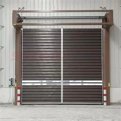 Porte à enroulement rapide en spirale en aluminium